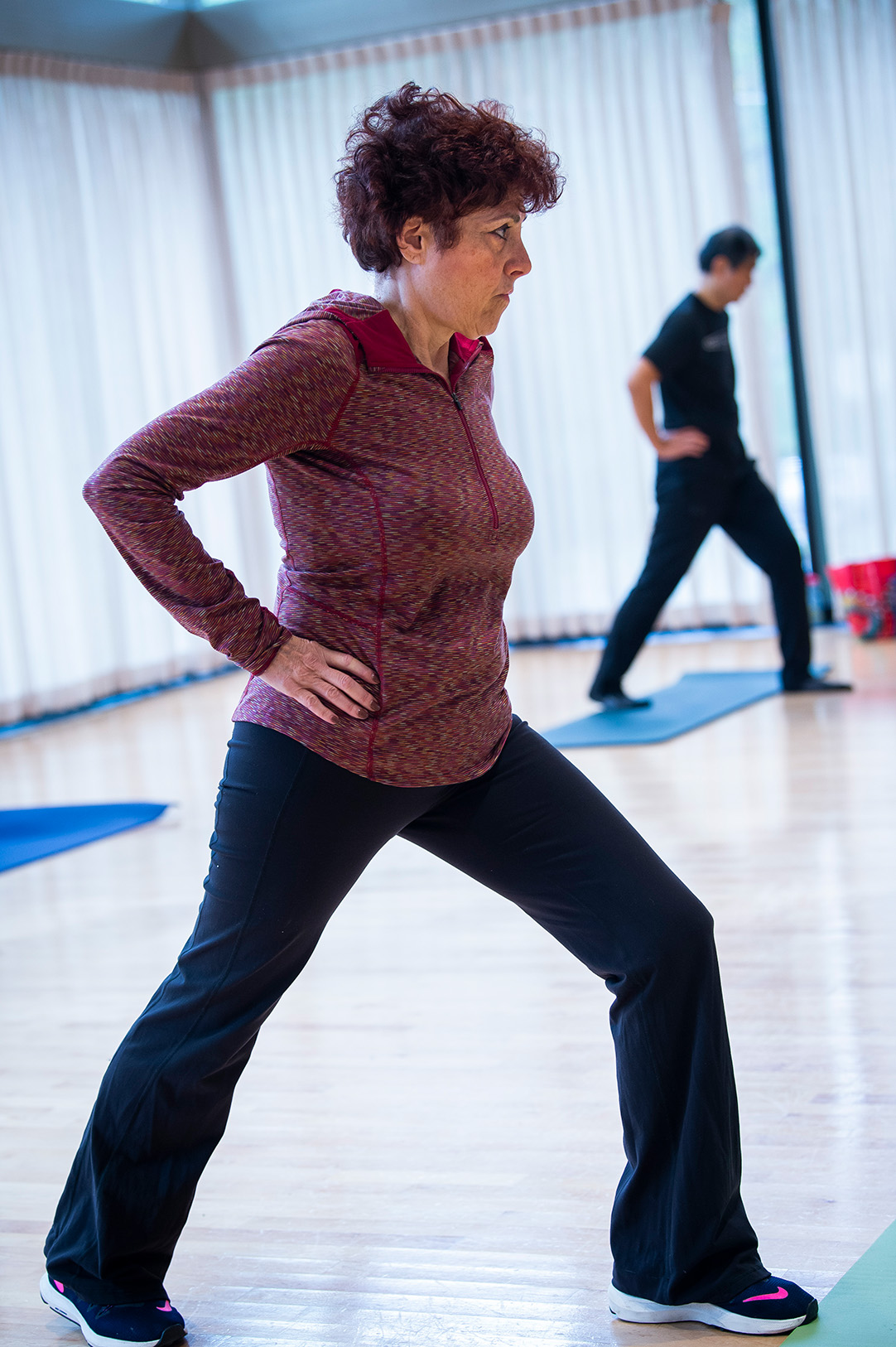 Adults exercising in a fitness class