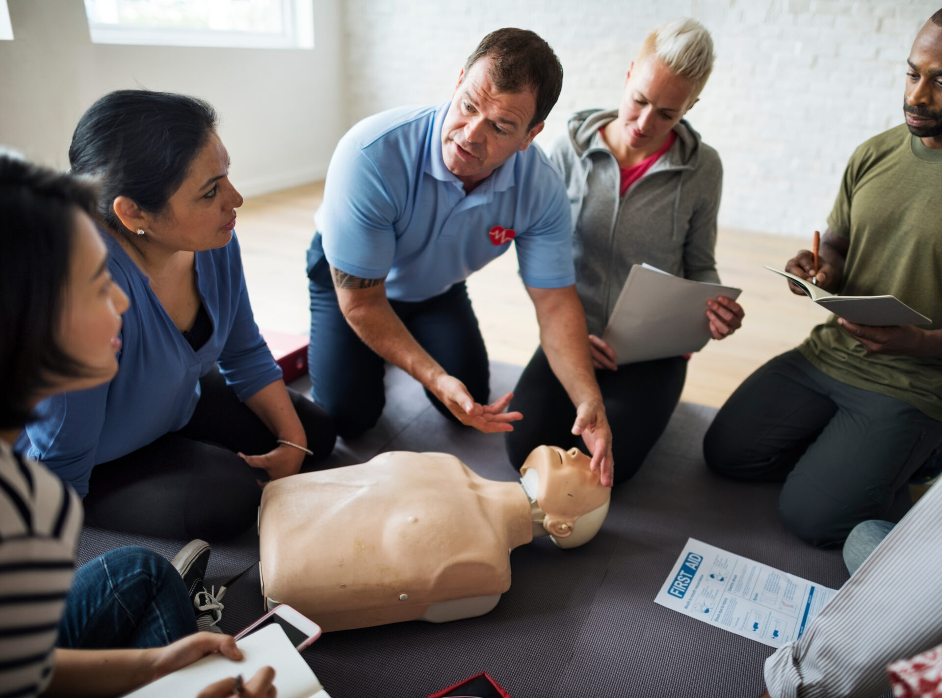 CPR first aid training class