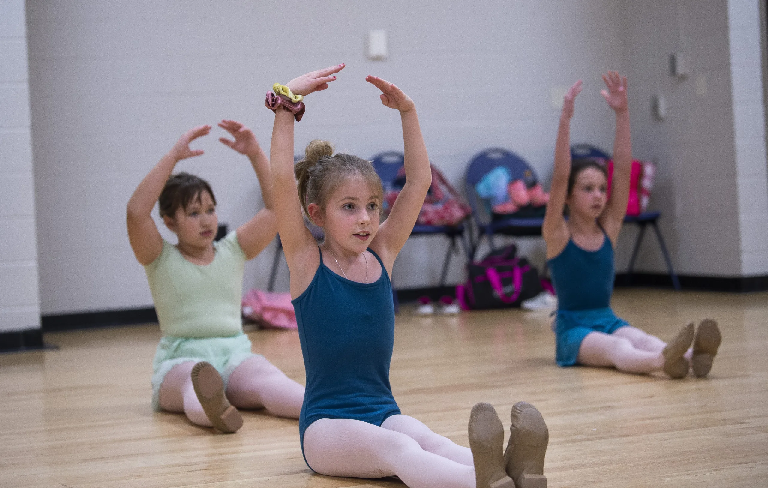 Children practicing ballet