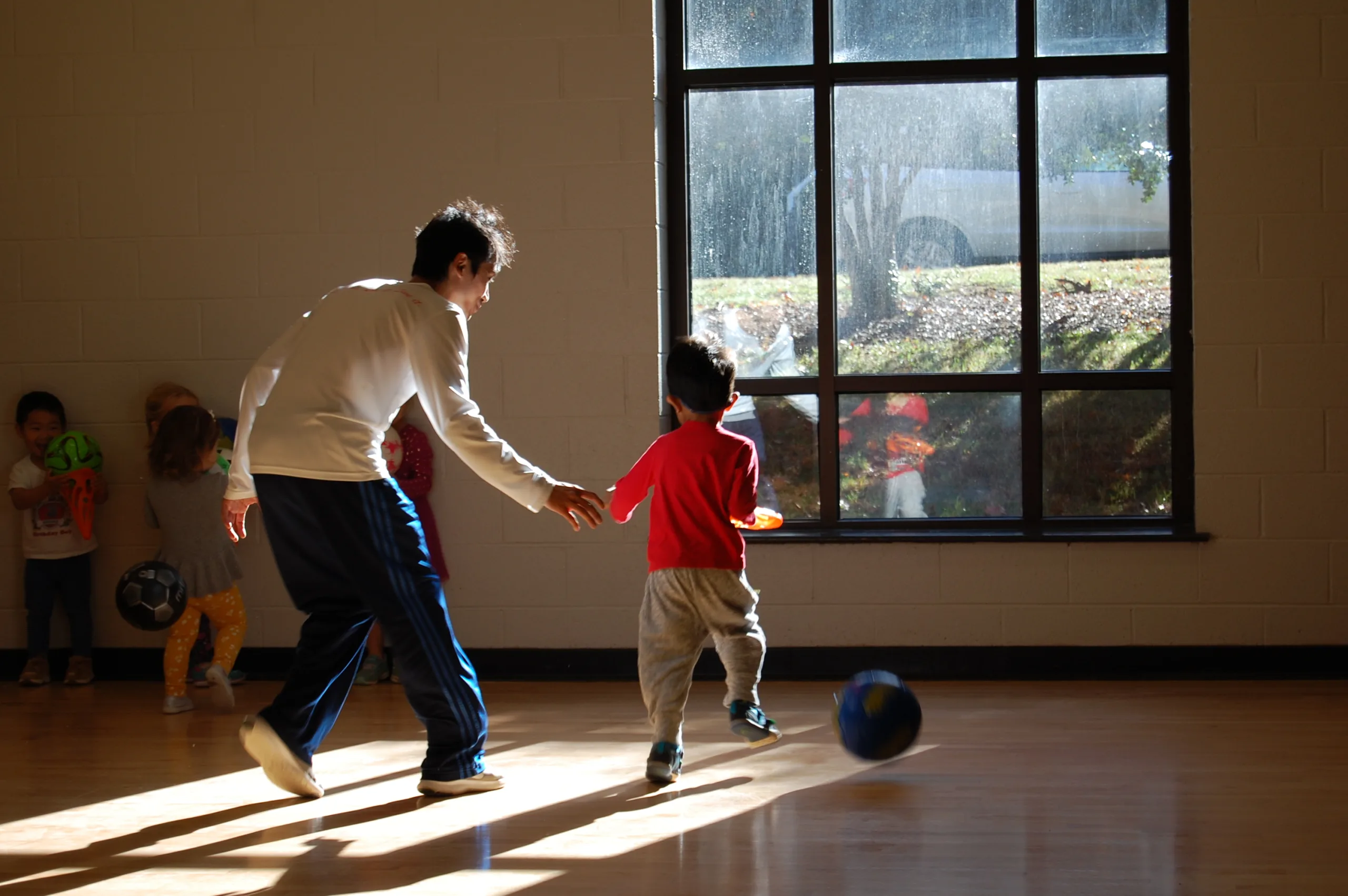 Child and instructor