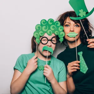 Girls celebrating St. Patty's