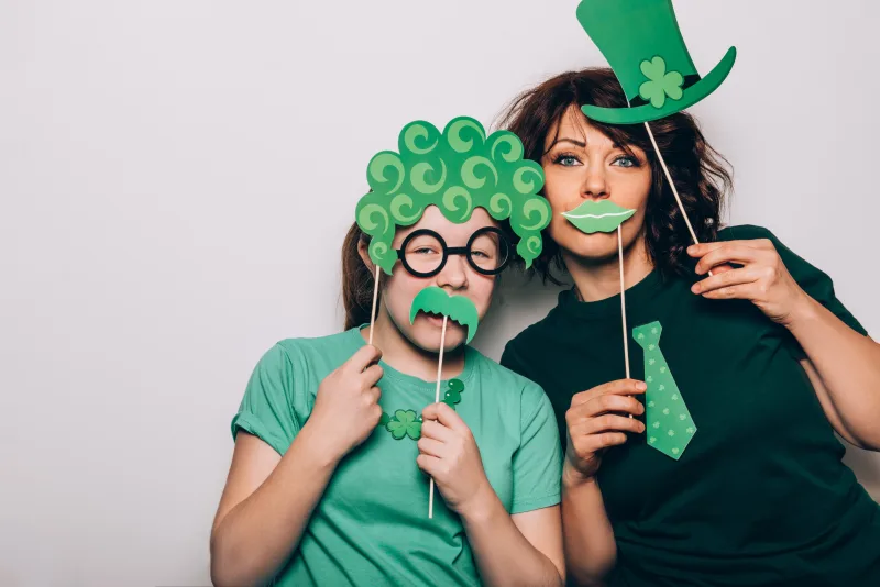 Girls celebrating St. Patty's