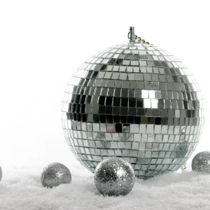 Disco ball and snow