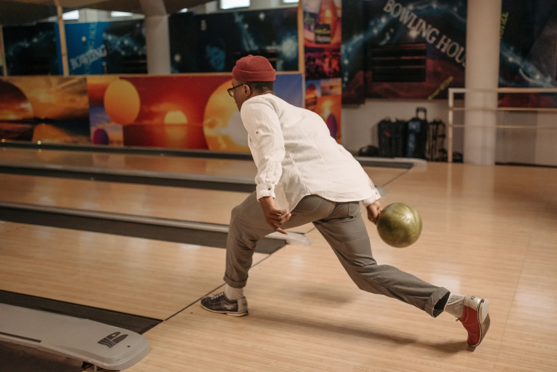 Boy bowling