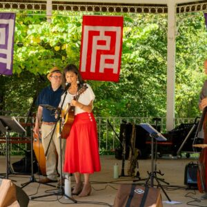 A band performing at McLean Artfest
