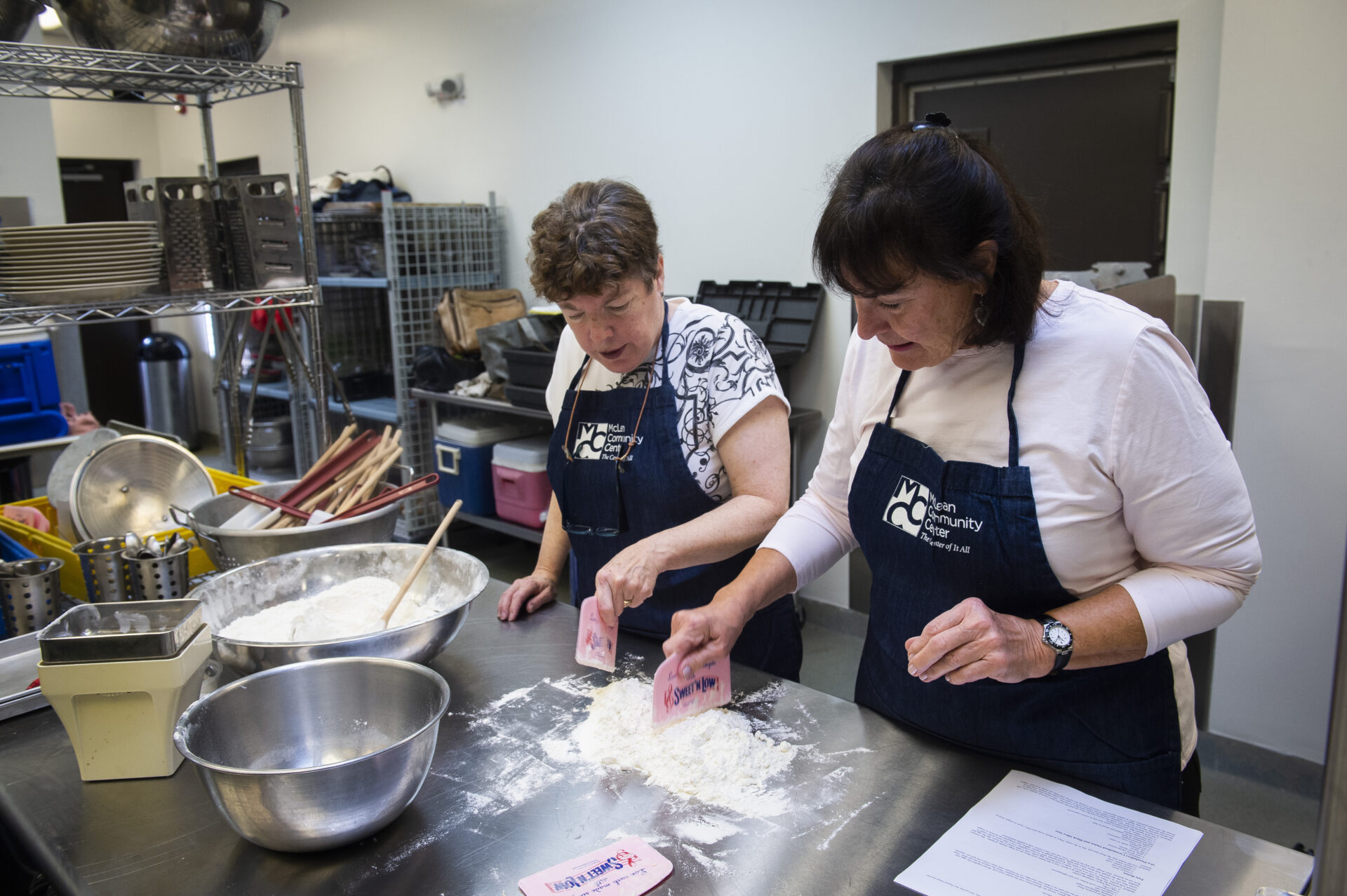Seniors cooking in the MCC kitchen