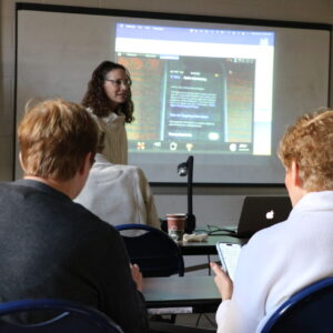 Seniors learning about technology