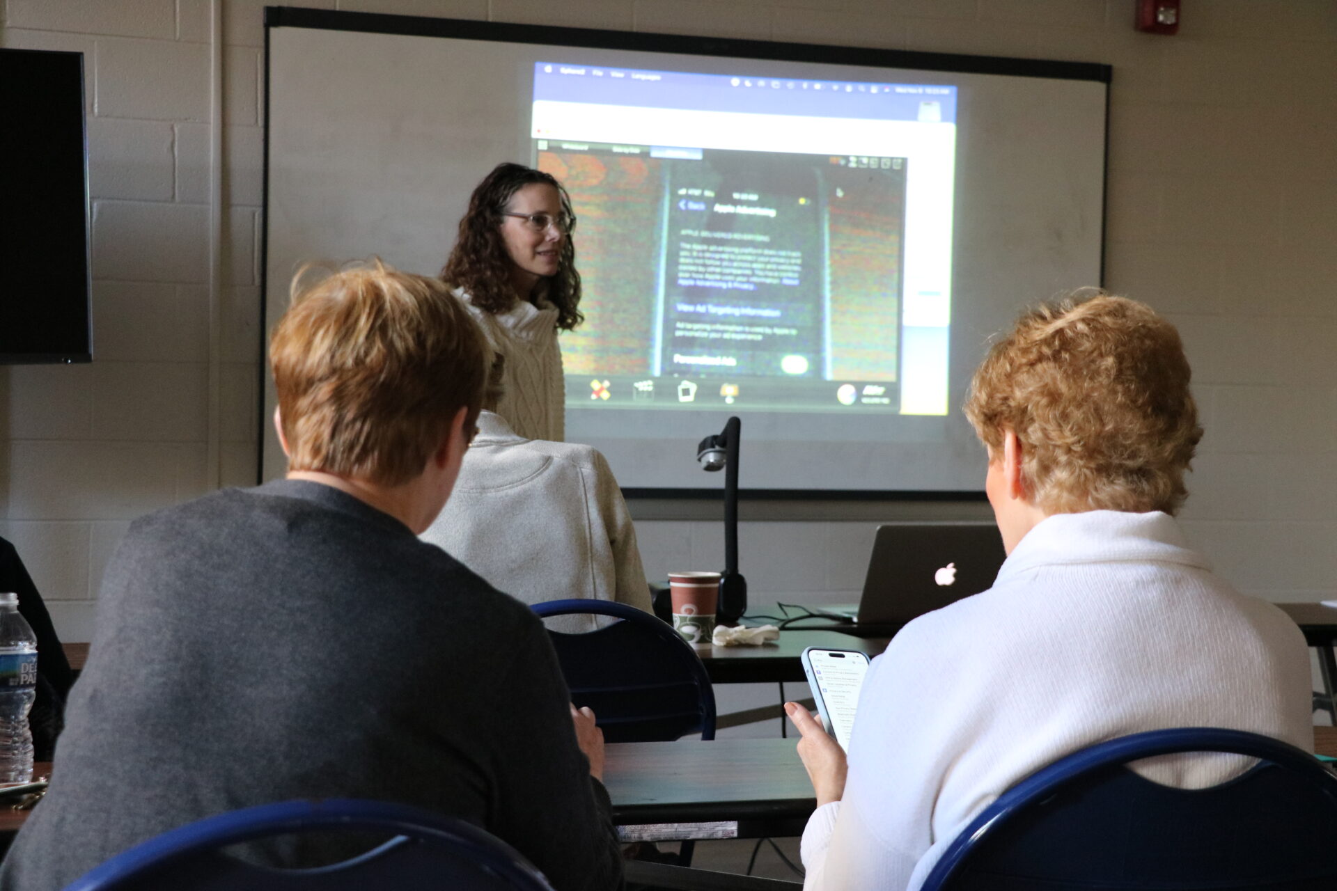 Seniors learning about technology