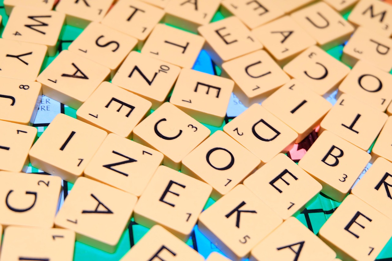 Scrabble tiles
